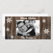 温かい願いカスタマイズ可能なクリスマス シーズンカード (正面/裏面)