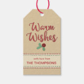 温かい願いカスタムの写真フェイク感じ/刺繍 ギフトタグ (正面)
