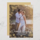 温かい願いカップルの写真 シーズンカード (正面/裏面)