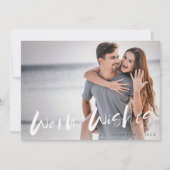 温かい願いカップル写真クリスマスカード シーズンカード (正面)