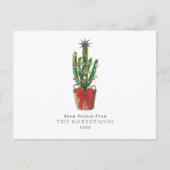 温かい願いクリスマスサボテン シーズンポストカード (正面)