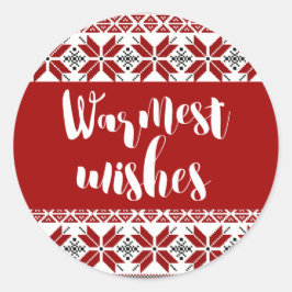 温かい願いフェア島パターン ラウンドシール