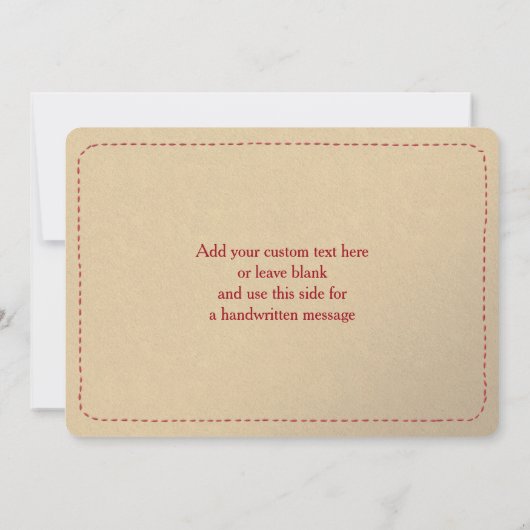 温かい願いフェイク/感じ刺しゅうされたクリスマスカード (裏面)