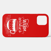 温かい願いホットコーヒーカカオ レッド ホワイト Case-Mate iPhoneケース (裏面 (横))