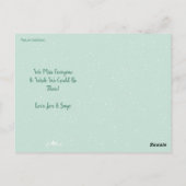 温かい願いモダンティール（緑がかった色） | 2フォトホリデー ポストカード (裏面)