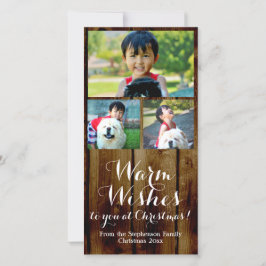 温かい願いヴィンテージ国3クリスマス シーズンカード