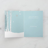 温かい願い雪だるまスラードギフトパーソナライズされた カード (内部)