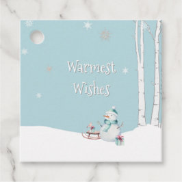 温かい願い雪だるまスリングギフト フェイバータグ