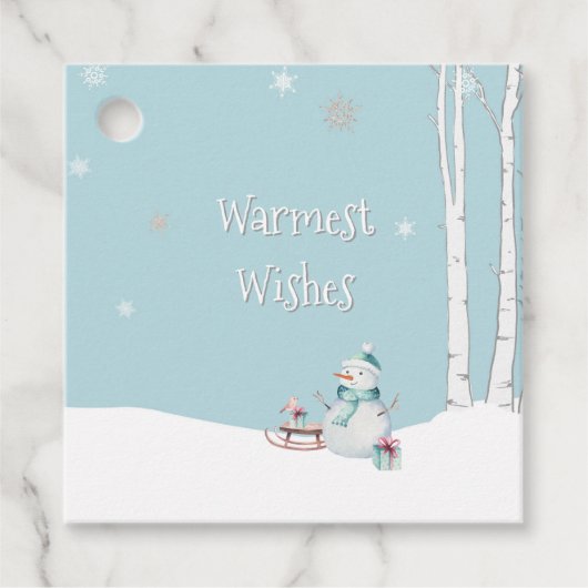 温かい願い雪だるまスリングギフト フェイバータグ (正面)