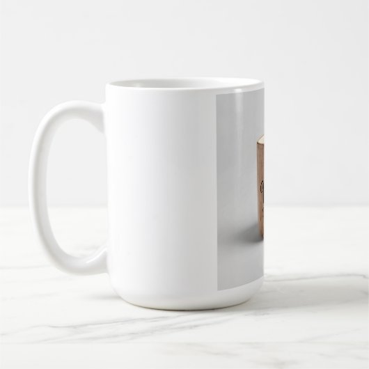 温かい願い: ハンドメイドの木工工房マグカップ コーヒーマグカップ (左)