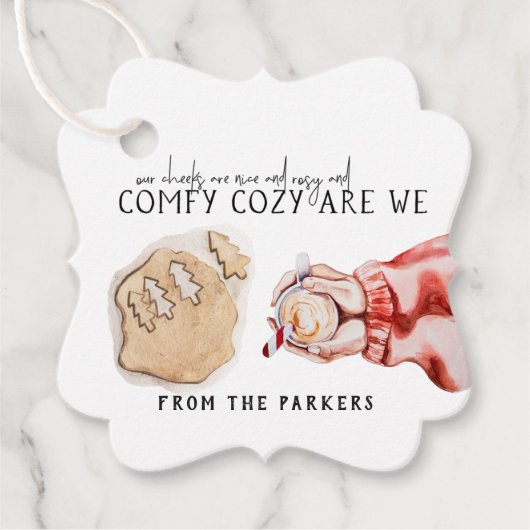 温かい願い |ホックラシックトチョコレートクリスマス フェイバータグ (正面)