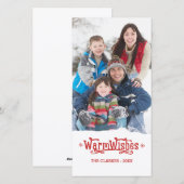 温かい願い | ホリデー フォト カード (正面/裏面)