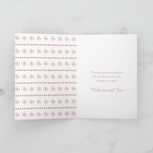 温かい願い | ホリデー フォト グリーティング カード (内部)