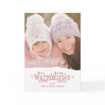 温かい願い | ホリデー フォト グリーティング カード