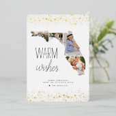 温かい願い |写真数々のフロリダ 箔シーズンカード (立ち正面)