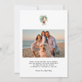 温かい願い |熱帯ビーチのクリスマスフォト シーズンカード (裏面)