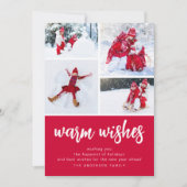 温かい願い | 現代の4枚写真 シーズンカード (正面)