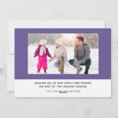 温かい願い |紫外線2フォトクリスマス シーズンカード (裏面)