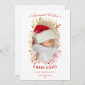 温かい願い 赤ちゃんのキス 休日 赤いお知らせ シーズンカード (正面/裏面)