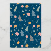 温かい願い 3枚の写真のコラージュ 箔シーズンカード (裏面)