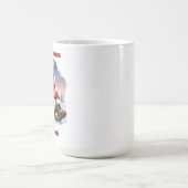 温かい飲み物を楽しむサンタクロース コーヒーマグカップ (中央)