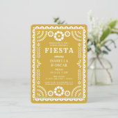 温かい黄色の紙の装飾 ウェディングリハーサルディナー 招待状 (スタンド正面)