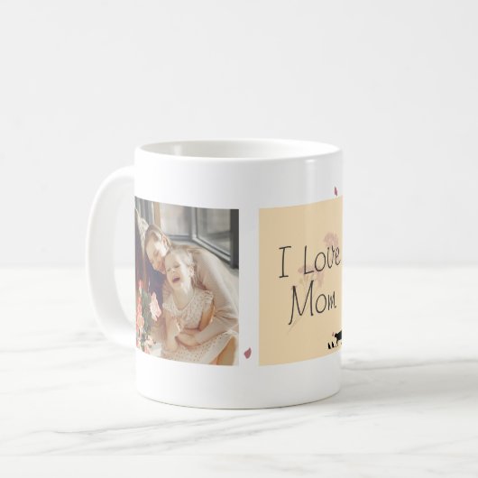 温かい黄&フォトマザーズデイコーヒーマグ コーヒーマグカップ (正面左)
