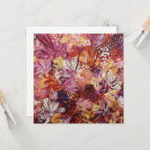 温かい 明るい 花の フラワー ブランク カード (正面/裏面インサイチュ)