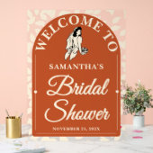 温かい rustic 落葉のブライダルシャワーウェルカム アクリルサイン (ウェディング)