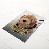 温かくてファジーな願いが可愛いペットのクリスマス 箔シーズンカード (回転した状態)