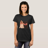 温かく居心地の良いパグかわいい犬 Tシャツ (正面フル)