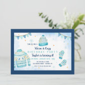 温かく居心地の良い誕生日パーティーの招待状 招待状 (スタンド正面)