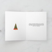 温かく思慮深いメッセージを持つクリスマスカード シーズンカード (内部)