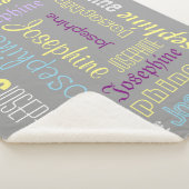 温かく柔らかい名前のパーソナライズされたブランケット シェルパブランケット (3/4)