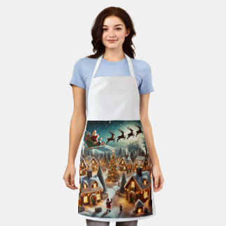 温かく、おとぎ話のクリスマスエプロン エプロン