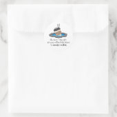 温かさと心地よいコーヒーのためのSip、Savor & Stay Calm ラウンドシール (バッグ)