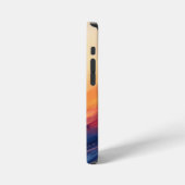 温かさと深みの抽象的な渦 iPhoneケース (左側面)