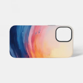 温かさと深みの抽象的な渦 iPhoneケース (裏面横)