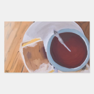 温かさの味 長方形シール