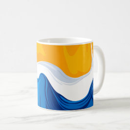 温かみと深みの調和が流れる コーヒーマグカップ