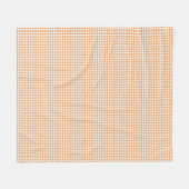 温かみのあるオレンジ色の生地の正面 フリースブランケット (正面(横))