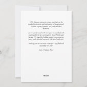 温かみのあるピンクのシンプルなグラデーション ドット 新年の写真 シーズンカード (裏面)