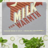 温かみのあるミルク キッチンタオル (折り畳み)