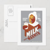 温かみのあるミルク ポストカード (正面/裏面)