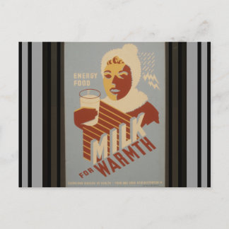 温かみのあるミルク ポストカード