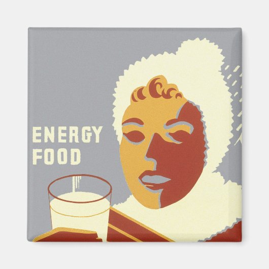 温かみのあるミルク マグネット (正面)