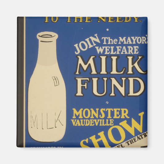 温かみのあるミルク マグネット (正面)