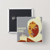 温かみのあるミルク 缶バッジ (正面&裏面)