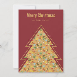 温かみのある伝統的なクリスマスカード シーズンカード