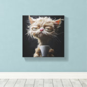 温かみのある猫が登場リラックスする猫芸術 キャンバスプリント (インサイチュ (ウッドフロア))